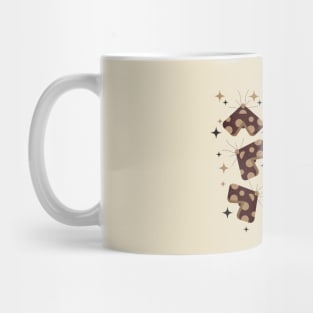 set of 3 moth insect with stars illustration Mug